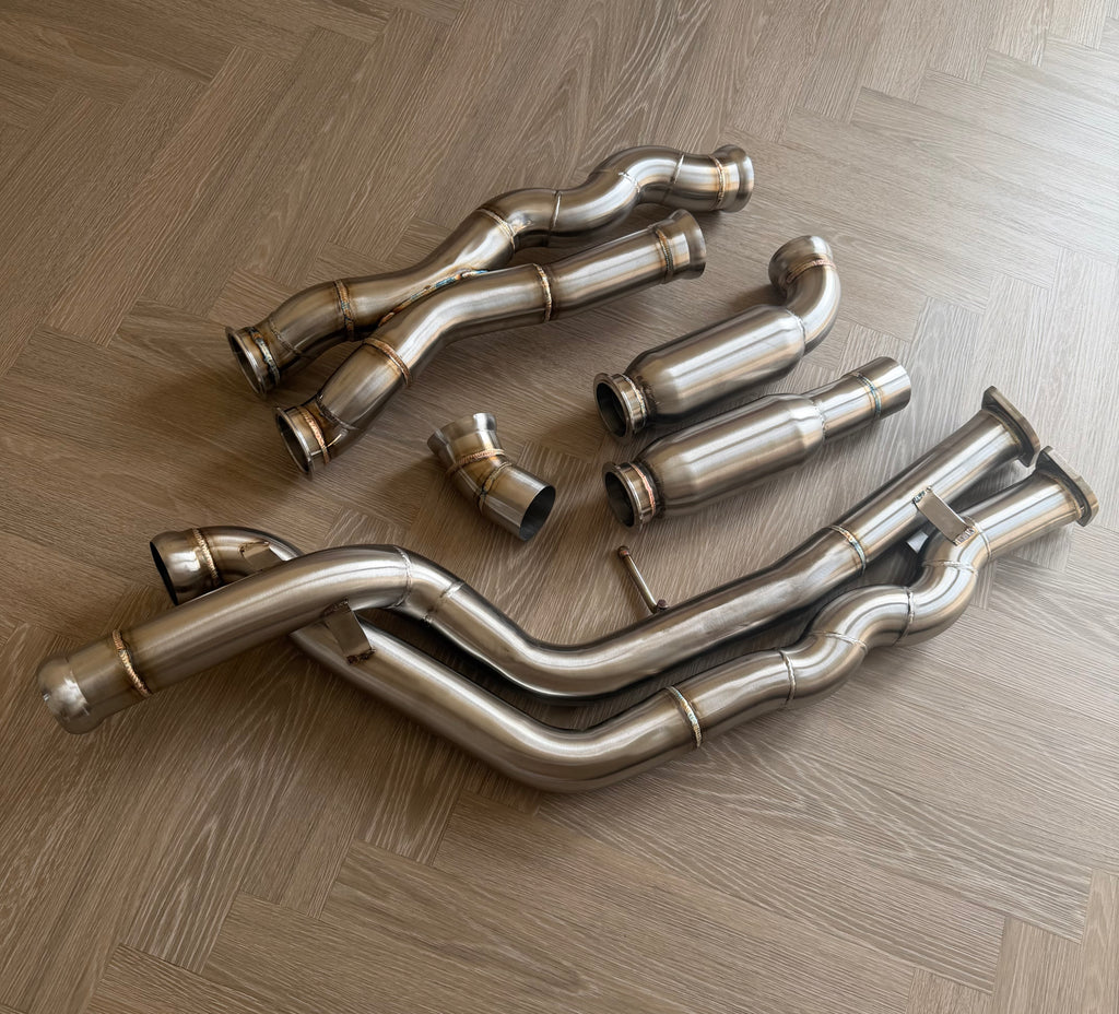 M2 Competition f87 Decat race down pipes & equal length mid pipe Combo