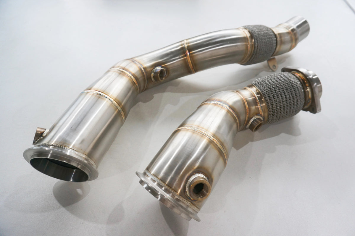 F8x M3/M4 Decat race downpipes & Equal length mid pipe combo